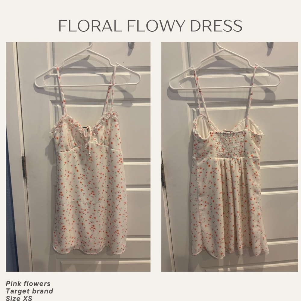 Target Cream and Pink Floral Dress
